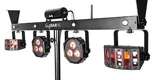 A stage light with four lights on it